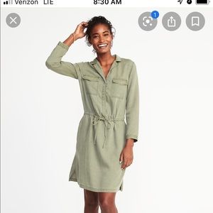 Old Navy drawstring waist 👗 Dress Sz L